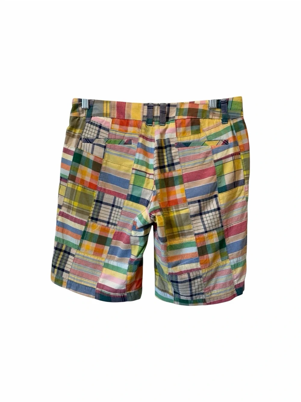 J. Crew Factory Madras Patchwork Plaid Bermuda Shorts - Picture 2 of 7